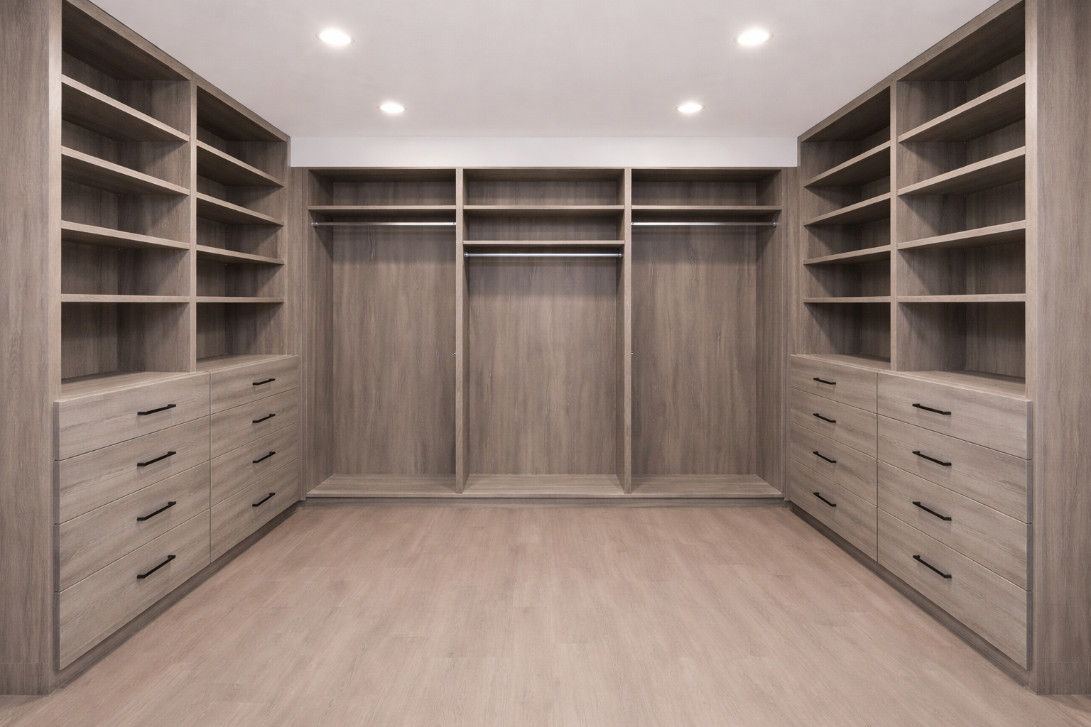 Built-in storage solution with clean design